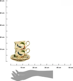 Zestaw 2 filiżanek ze spodkami Ważki 260 ml