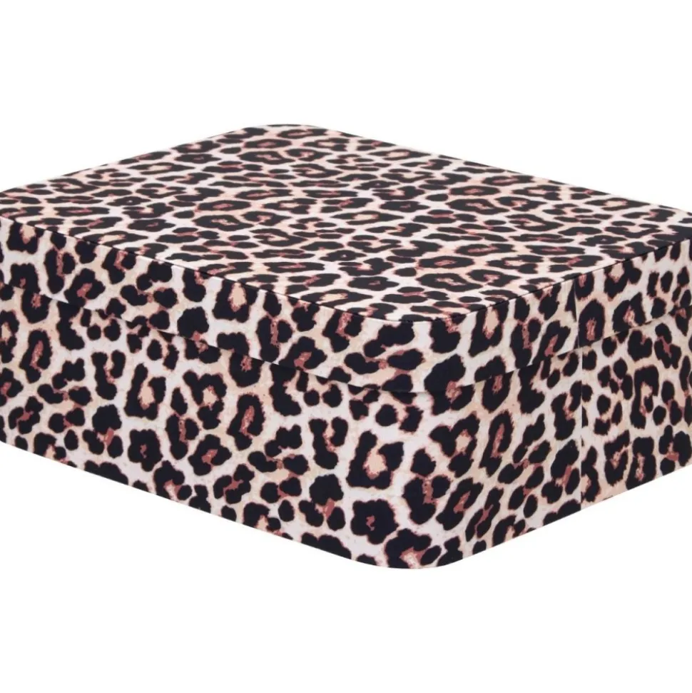 Zestaw 4 kartonowych pudełek Leopard