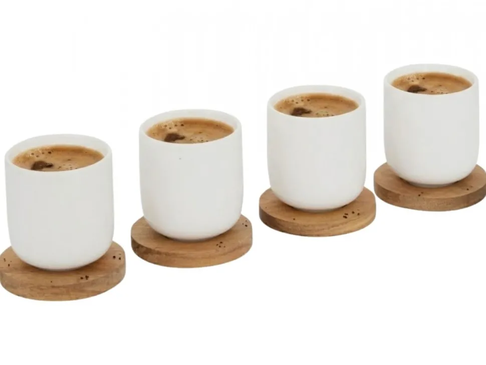 Zestaw 4 kubków do espresso 100 ml Elegance