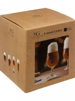 Zestaw 4 szklanek do piwa na nóżce 370 ml
