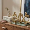 Zestaw 3 złotych figurek Le Collectionneur