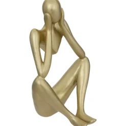 Zestaw 3 złotych figurek Le Collectionneur