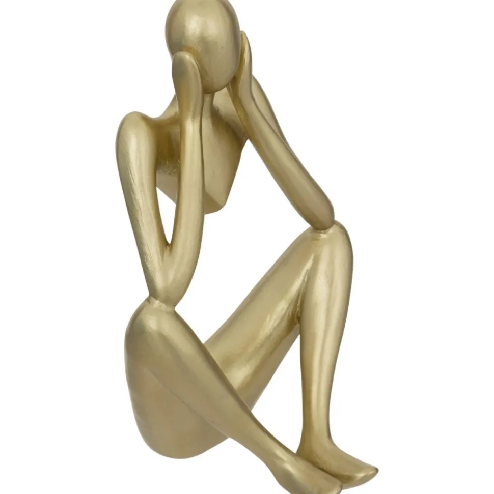 Zestaw 3 złotych figurek Le Collectionneur