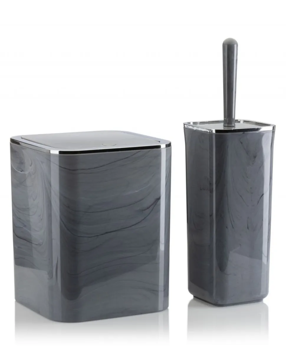 Zestaw łazienkowy 5 el Gris kwadratowy