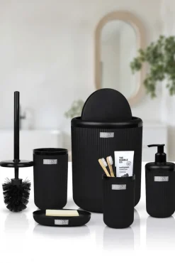 Zestaw łazienkowy LINEA 5 el czarny