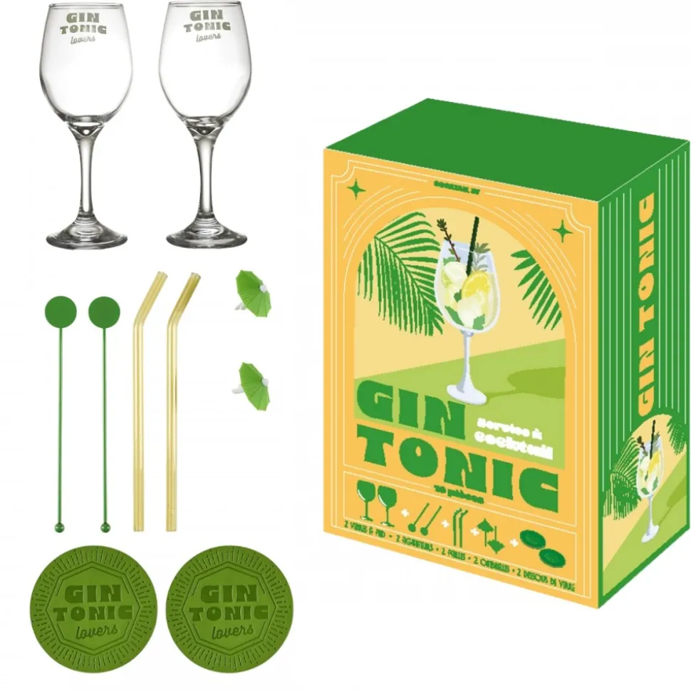 Zestaw do koktajli GIN&TONIC LIME 10 el.