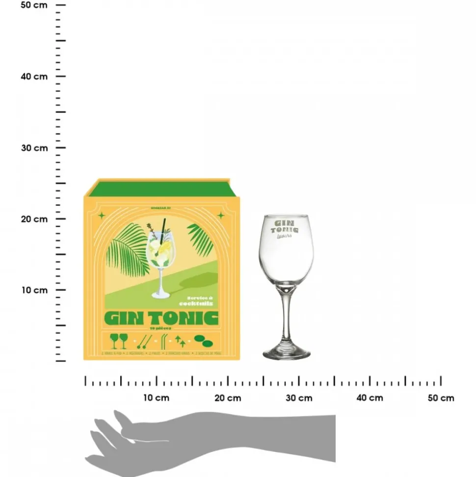 Zestaw do koktajli GIN&TONIC LIME 10 el.