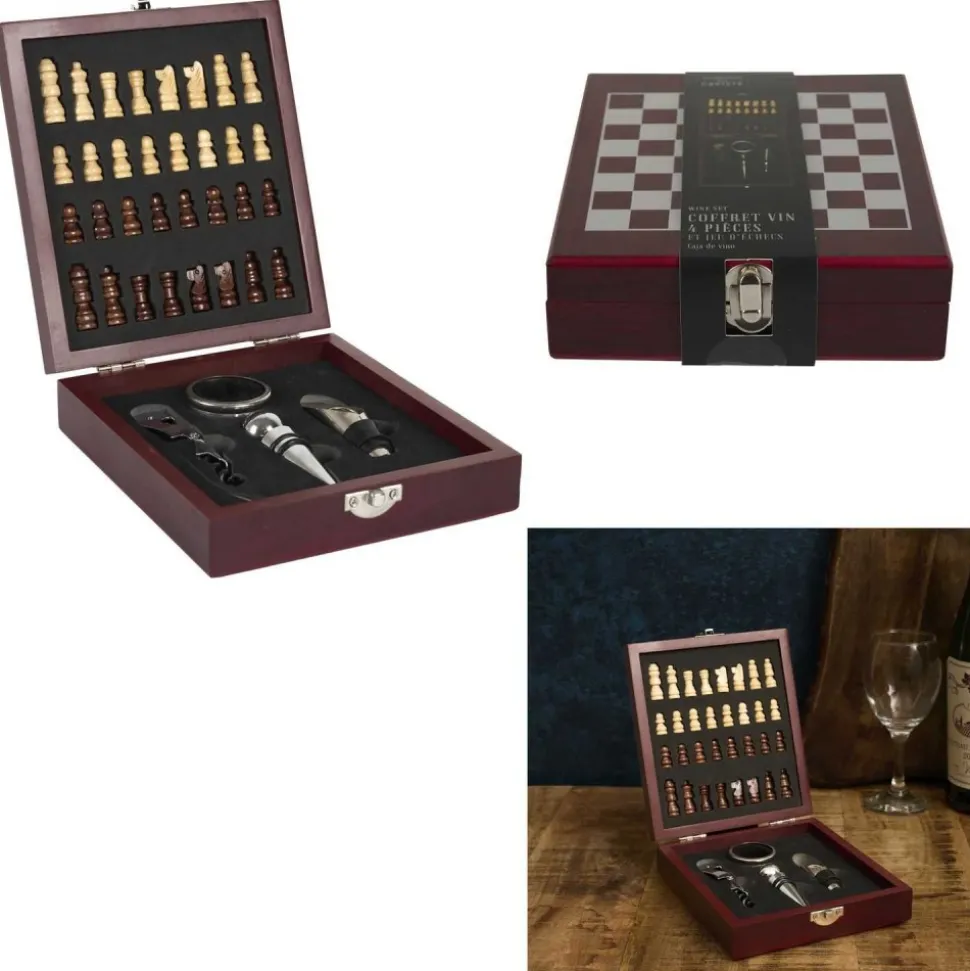 Zestaw do wina z grą w szachy Wine&Chess