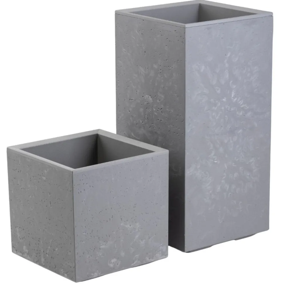 Zestaw donic na kółkach Betonique Słupek szary beton 2 szt