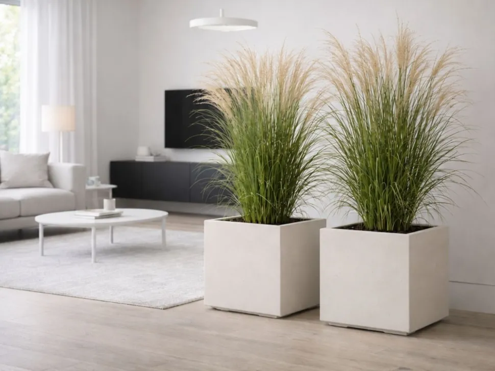 Zestaw donic na kółkach Betonique 40 cm beton beż 2 szt