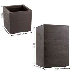Zestaw donic na kółkach Betonique 40 cm deska coffee espresso 2 szt