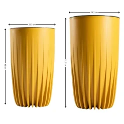 Zestaw donic Stripped Wysokie musztardowe 2 szt