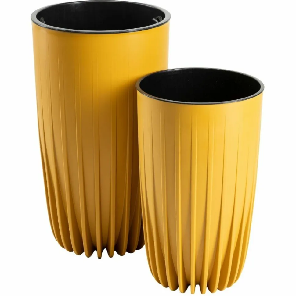Zestaw donic Stripped Wysokie musztardowe 2 szt