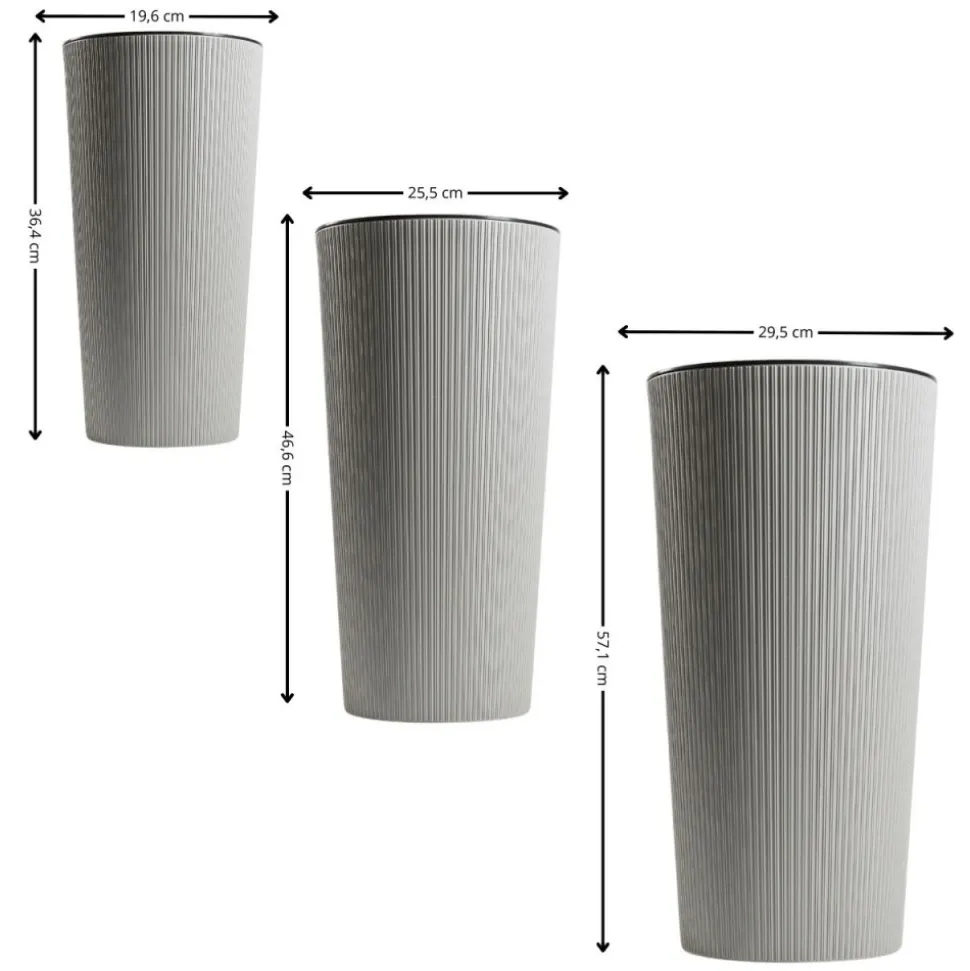 Zestaw donic URBANIKA ECO wood szary 3 szt