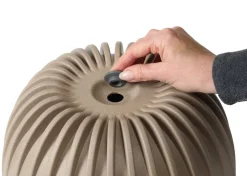 Zestaw doniczek Stripped Eco recykling czarne