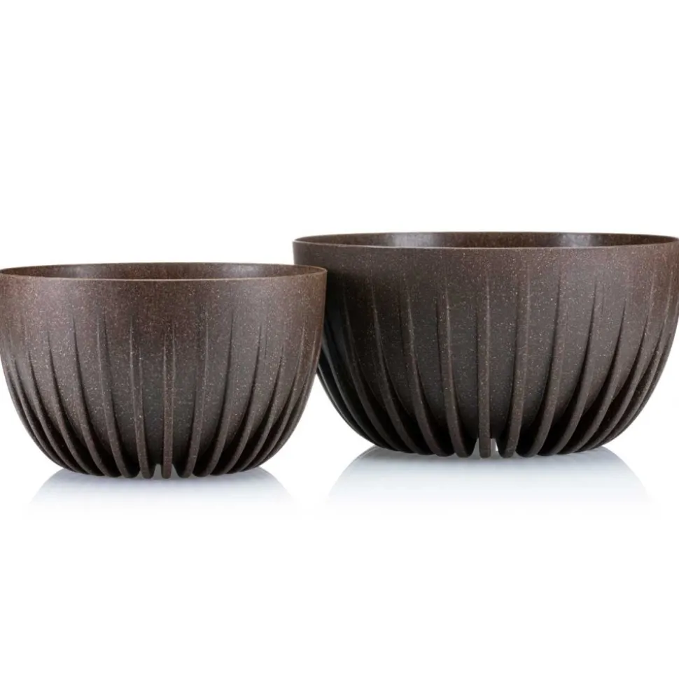 Zestaw doniczek Stripped Eco coffee espresso