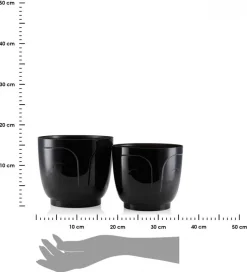 Zestaw doniczek Zoe czarne 2 szt