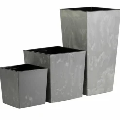 Zestaw dużych nowoczesnych donic Szary beton 3 szt
