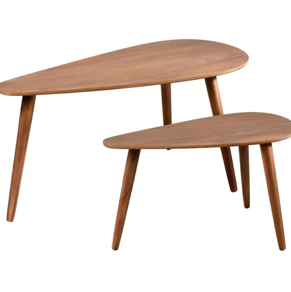 Zestaw dwóch stolików pomocniczych Walnut