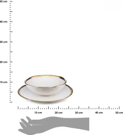 Zestaw dwóch talerzy LISSA WHITE GOLD