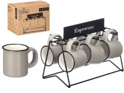 Zestaw filiżanek do espresso 100 ml szare