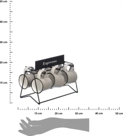 Zestaw filiżanek do espresso 100 ml szare