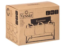 Zestaw filiżanek do espresso 100 ml różowe