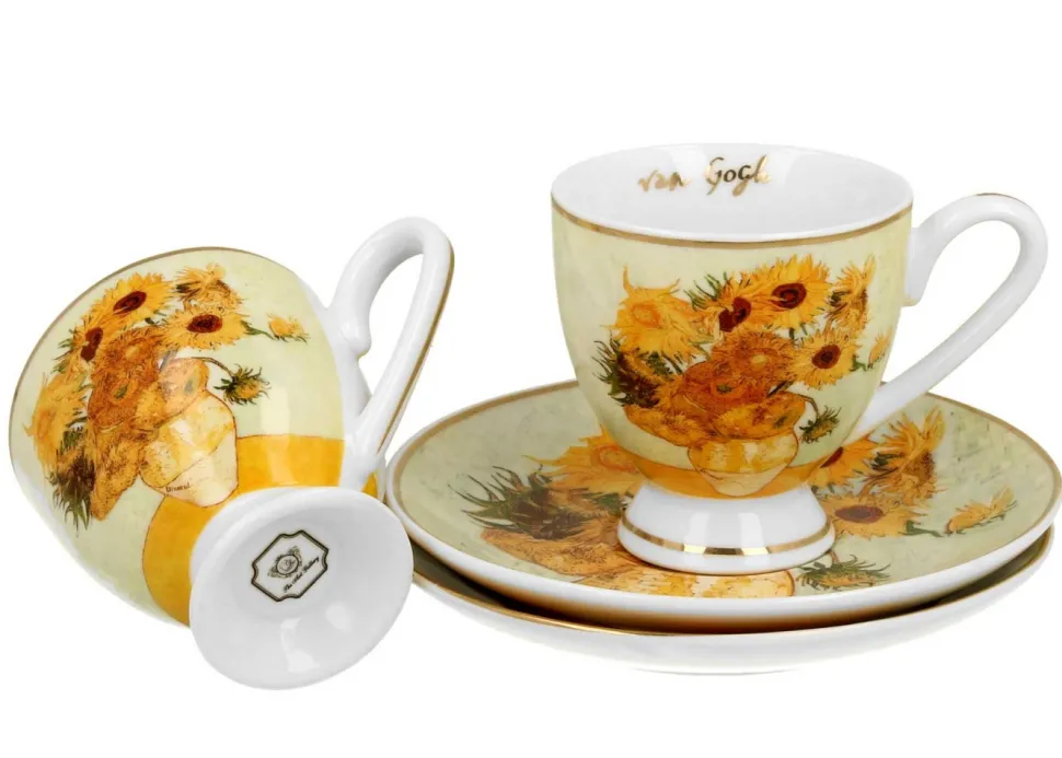 Zestaw filiżanek espresso Van Gogh Sunflowers 90 ml 2 szt
