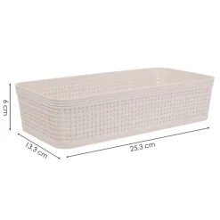 Zestaw koszy z tworzywa sztucznego 2 szt. 25,3x13,3x6 cm