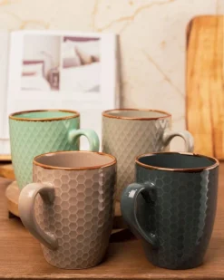 Zestaw kubków ceramicznych 4 szt 300 ml