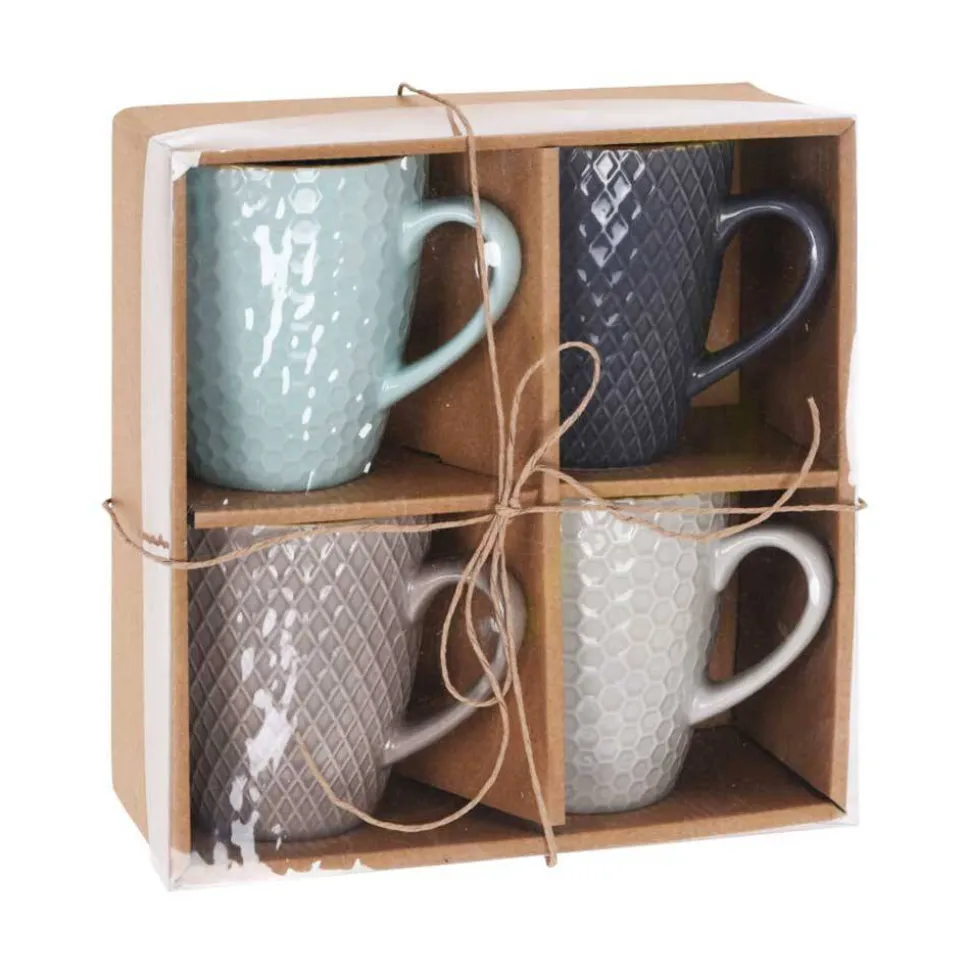 Zestaw kubków ceramicznych 4 szt 200 ml
