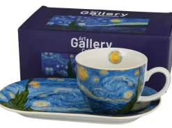 Zestaw śniadaniowy filiżanka ze spodkiem Van Gogh Starry Night