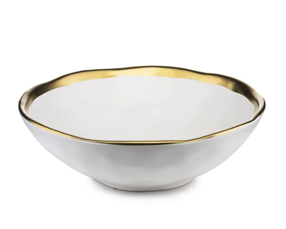 Zestaw ośmiu talerzy LISSA WHITE GOLD