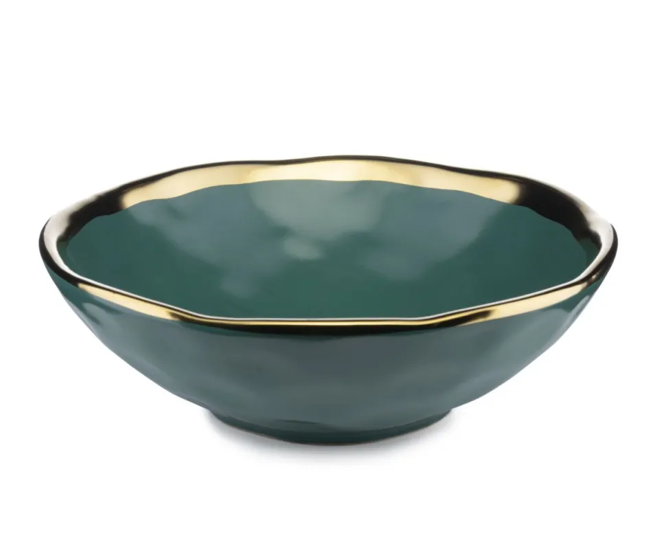 Zestaw ośmiu talerzy LISSA GREEN GOLD