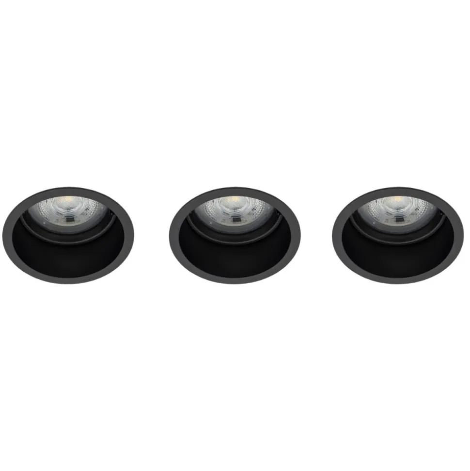 Zestaw opraw podtynkowych CUP 3 PC SET czarny 3xGU10