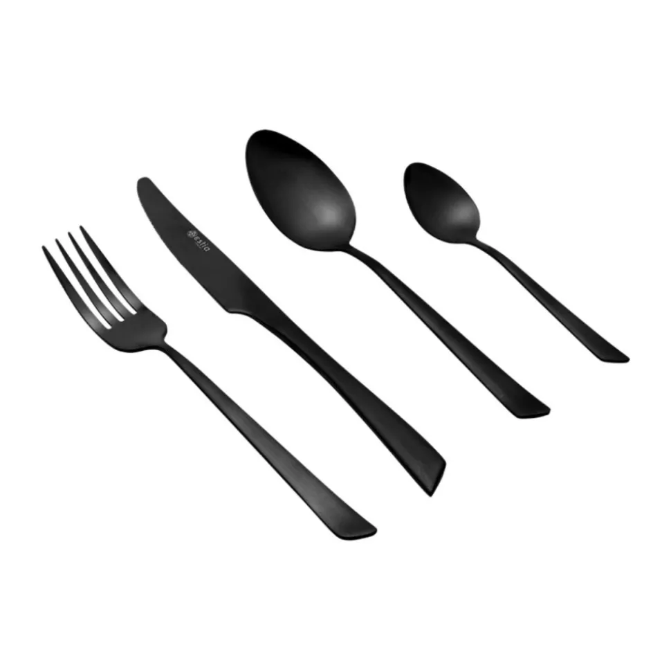Zestaw sztućców 24 elementy Edge Black