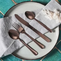 Zestaw sztućców Copper 16 el miedziane