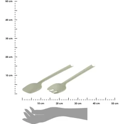 Zestaw sztućców do sałatek zielony 29 cm