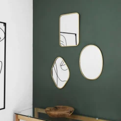 Zestaw 3 asymetrycznych luster MIRA * HowHomely Outlet