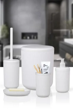 Zestaw łazienkowy LINEA 5 el kremowy * OKYANUS Online
