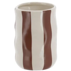 Zestaw łazienkowy Nola 4 el pasy mocha * TENDANCE Discount