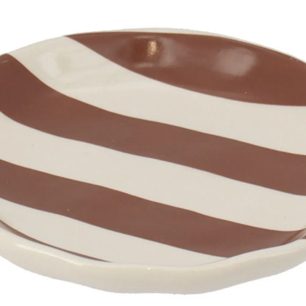 Zestaw łazienkowy Nola 4 el pasy mocha * TENDANCE Discount