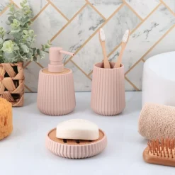 Zestaw łazienkowy Roza blush 4 el * TENDANCE Online