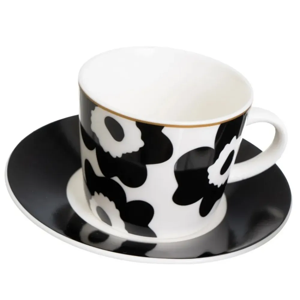 Zestaw ceramicznych filiżanek Pansy 6x100 ml * HowHomely