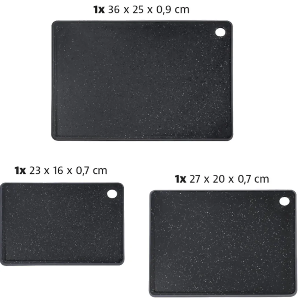 Zestaw czarnych desek do krojenia 3 sztuki * Kesper Outlet