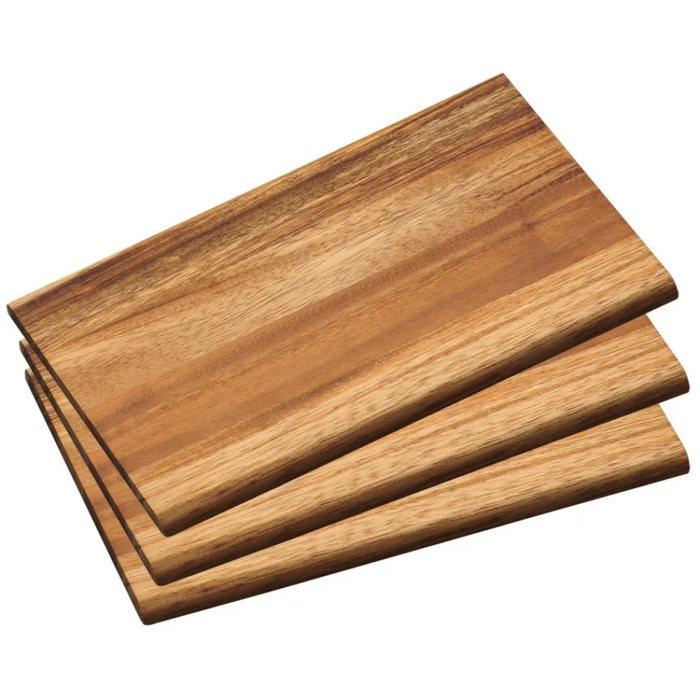Zestaw 3 desek z drewna akacjowego 23x15xh1 cm * Kesper Online