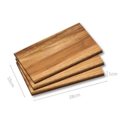 Zestaw 3 desek z drewna akacjowego 23x15xh1 cm * Kesper Online