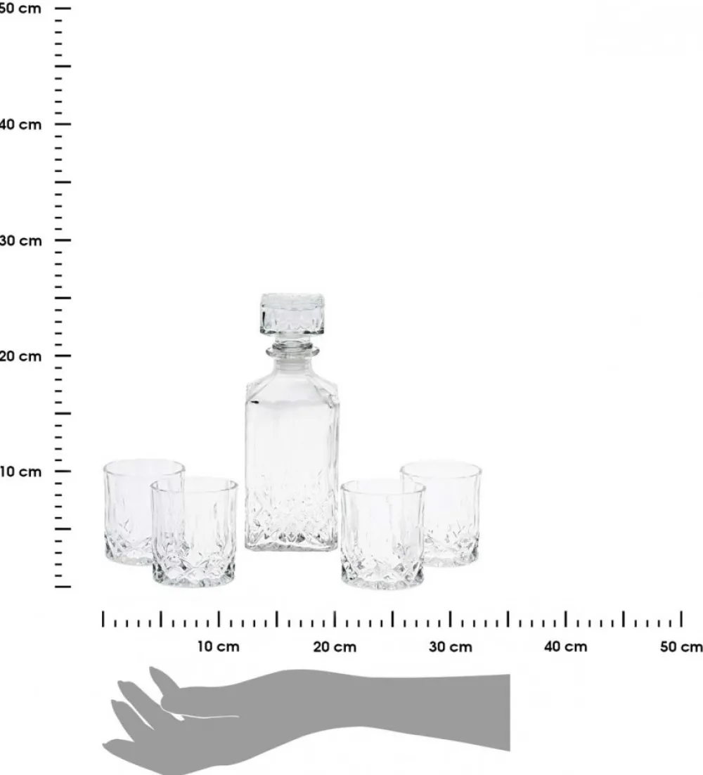 Zestaw do drinków i whisky 5 elementów - karafka i szklanki * Excellent Houseware Hot