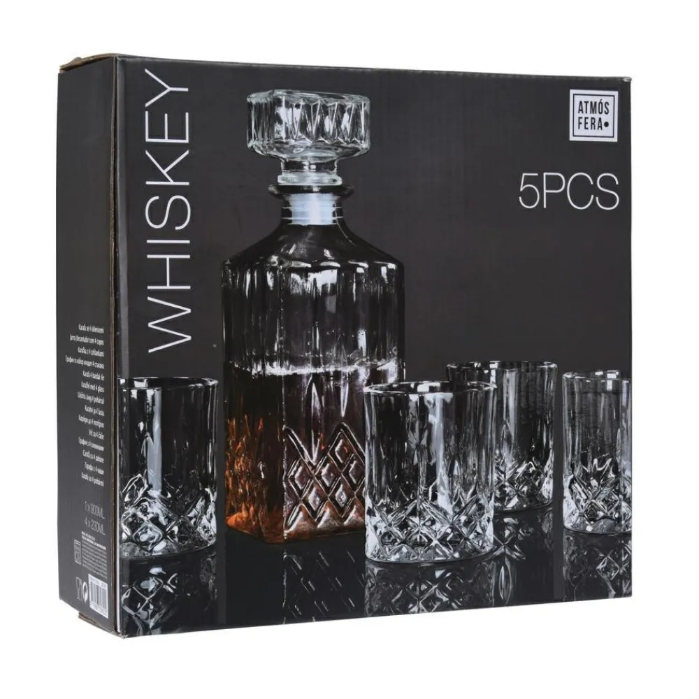 Zestaw do drinków i whisky 5 elementów - karafka i szklanki * Excellent Houseware Hot