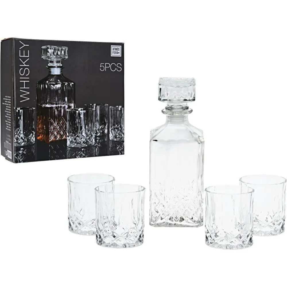 Zestaw do drinków i whisky 5 elementów - karafka i szklanki * Excellent Houseware Hot